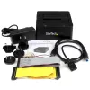 StarTech.com dual-bay USB 3.0 naar SATA en IDE harde schijf dockingstation, USB-harde schijf dock, externe 2,5/3,5 inch SATA I/II/III en IDE (40-pin) SSD/HDD-dockingstation, hot-swap harde schijf bays, top-loading