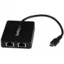 StarTech.com USB-C naar dual Gigabit Ethernet-adapter met USB (Type-A) aansluiting