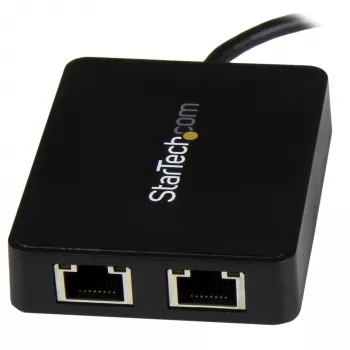 StarTech.com USB-C naar dual Gigabit Ethernet-adapter met USB (Type-A) aansluiting