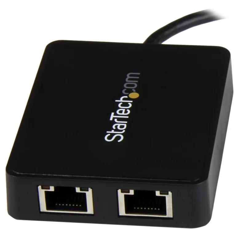 StarTech.com USB-C naar dual Gigabit Ethernet-adapter met USB (Type-A) aansluiting