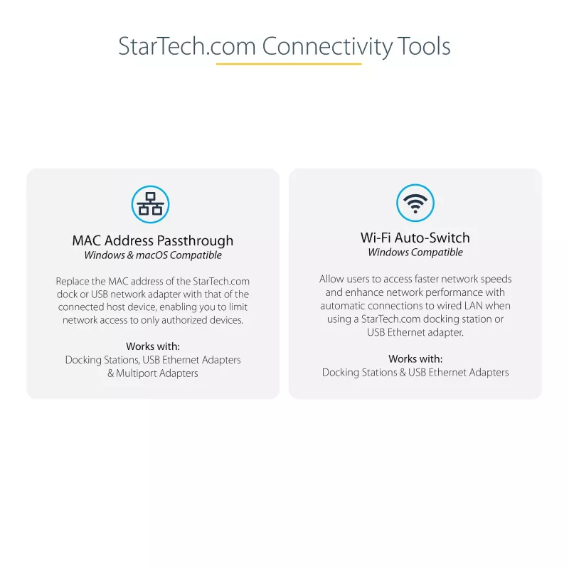 StarTech.com USB-C naar dual Gigabit Ethernet-adapter met USB (Type-A) aansluiting