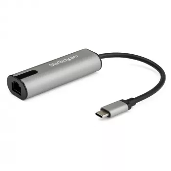 StarTech.com US2GC30 USB-C naar 2,5 Gigabit Ethernet-adapter, USB 3.0, NBASE-T, 2.5GBASE-T, RJ45, 10/100/1000/2500 Mbps, zwart/spacegrijs