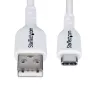 StarTech.com 2m USB-A naar USB-C oplaadkabel, laden & synchroniseren, 3A, USB 2.0, TPE-mantel - witte USB-oplaadkabel