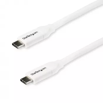 StarTech.com USB-C-naar-USB-C-kabel met 5 A PD – M/M – wit – 2 m – USB 2.0 – USB-IF-gecertificeerd