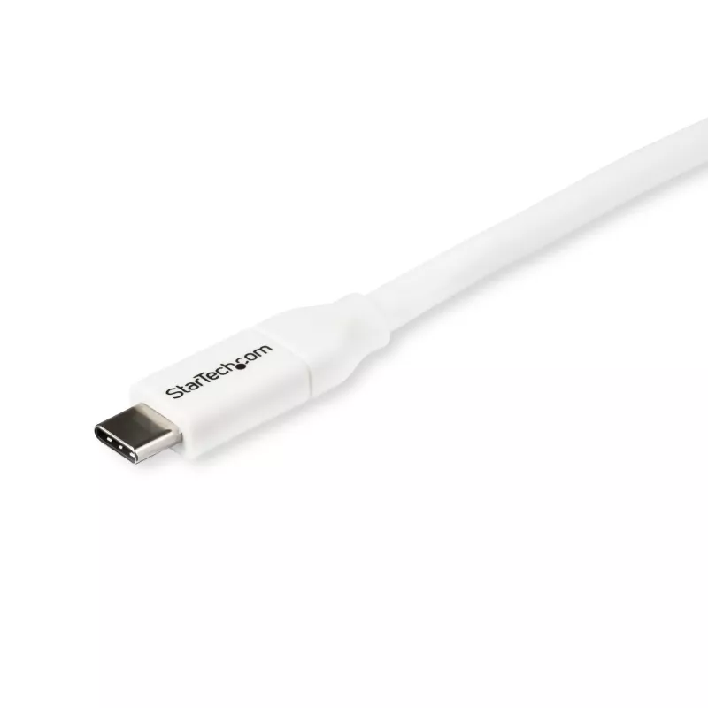 StarTech.com USB-C-naar-USB-C-kabel met 5 A PD – M/M – wit – 2 m – USB 2.0 – USB-IF-gecertificeerd