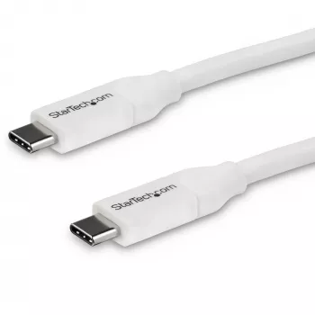 StarTech.com USB-C-naar-USB-C-kabel met 5A PD - M/M - wit - 4 m - USB 2.0 - USB-IF-gecertificeerd