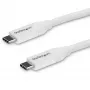 StarTech.com USB-C-naar-USB-C-kabel met 5A PD - M/M - wit - 4 m - USB 2.0 - USB-IF-gecertificeerd