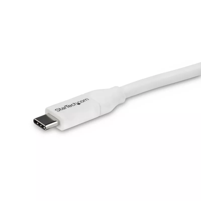 StarTech.com USB-C-naar-USB-C-kabel met 5A PD - M/M - wit - 4 m - USB 2.0 - USB-IF-gecertificeerd