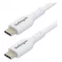 StarTech.com 1m (3.3ft) witte USB-C-oplaadkabel, USB-C-kabel, USB 2.0 Type-C laptop-oplaadkabel, 60W 3A Power Delivery, TPE-mantel, USB-C datatransmissiekabel, M/M