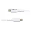 StarTech.com 1m (3.3ft) witte USB-C-oplaadkabel, USB-C-kabel, USB 2.0 Type-C laptop-oplaadkabel, 60W 3A Power Delivery, TPE-mantel, USB-C datatransmissiekabel, M/M