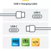 StarTech.com 1m (3.3ft) witte USB-C-oplaadkabel, USB-C-kabel, USB 2.0 Type-C laptop-oplaadkabel, 60W 3A Power Delivery, TPE-mantel, USB-C datatransmissiekabel, M/M