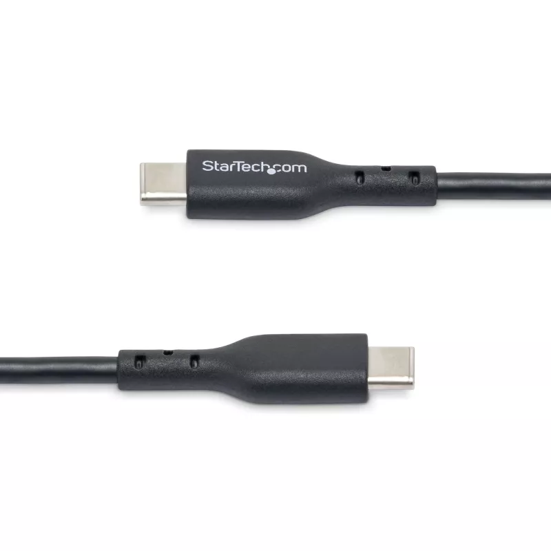 StarTech.com 2m USB-C-oplaadkabel, USB-C-kabel, USB 2.0 Type-C laptop-oplaadkabel, 60 W 3 A Power Delivery, TPE-mantel, USB-C datatransmissiekabel, M/M