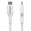 StarTech.com 2m witte USB-C-oplaadkabel, USB-C-kabel, USB 2.0 Type-C laptop-oplaadkabel, 60W 3A Power Delivery, TPE-mantel, USB-C datatransmissiekabel, M/M