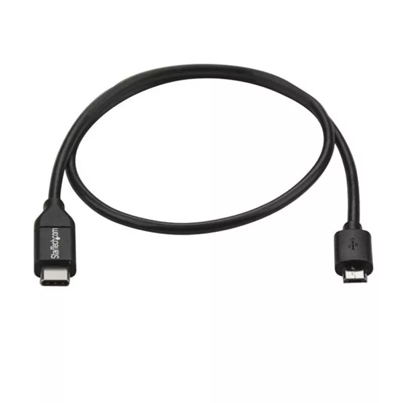 StarTech.com USB2CUB50CM USB-C naar Micro-USB B-kabel, male/male, USB 2.0, Thunderbolt 3-compatibel, 0,5 m, zwart