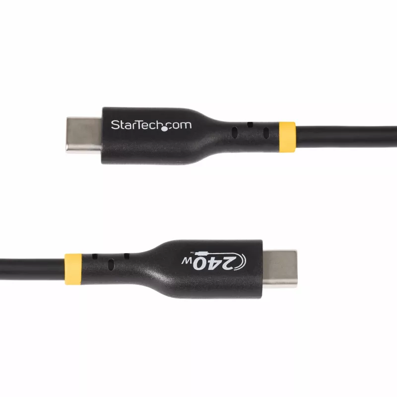 StarTech.com 1m USB-C oplaadkabel, USB-IF gecertificeerde USB-C-kabel, 240W PD EPR, USB 2.0 Type-C laptop-oplaadkabel, USB-C datatransmissiekabel, TPE-mantel, M/M