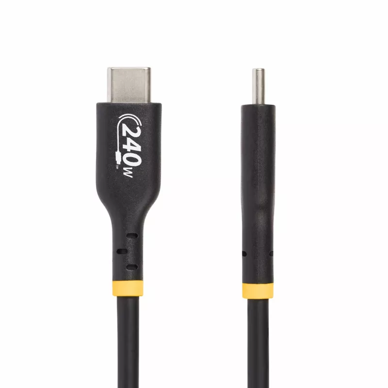 StarTech.com USB-C-oplaadkabel 2 m, USB-IF-gecertificeerde USB-C-kabel, 240 W PD EPR, USB 2.0 Type-C laptop-oplaadkabel, USB-C datatransmissiekabel, TPE-mantel, M/M
