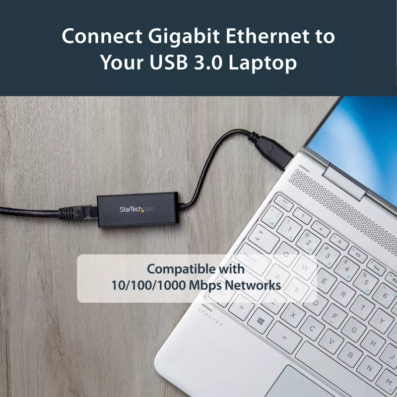 StarTech.com USB 3.0 naar Gigabit Ethernet netwerkadapter, 10/100/1000 Mbit/s, USB naar RJ45, USB naar LAN adapter, USB 3.0 Ethernet adapter (GbE), TAA-conform