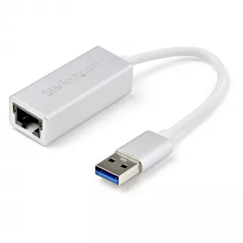 StarTech.com USB 3.0 naar Gigabit netwerkadapter - zilver, bedraad, USB, Ethernet, 2000 Mbit/s, zilver
