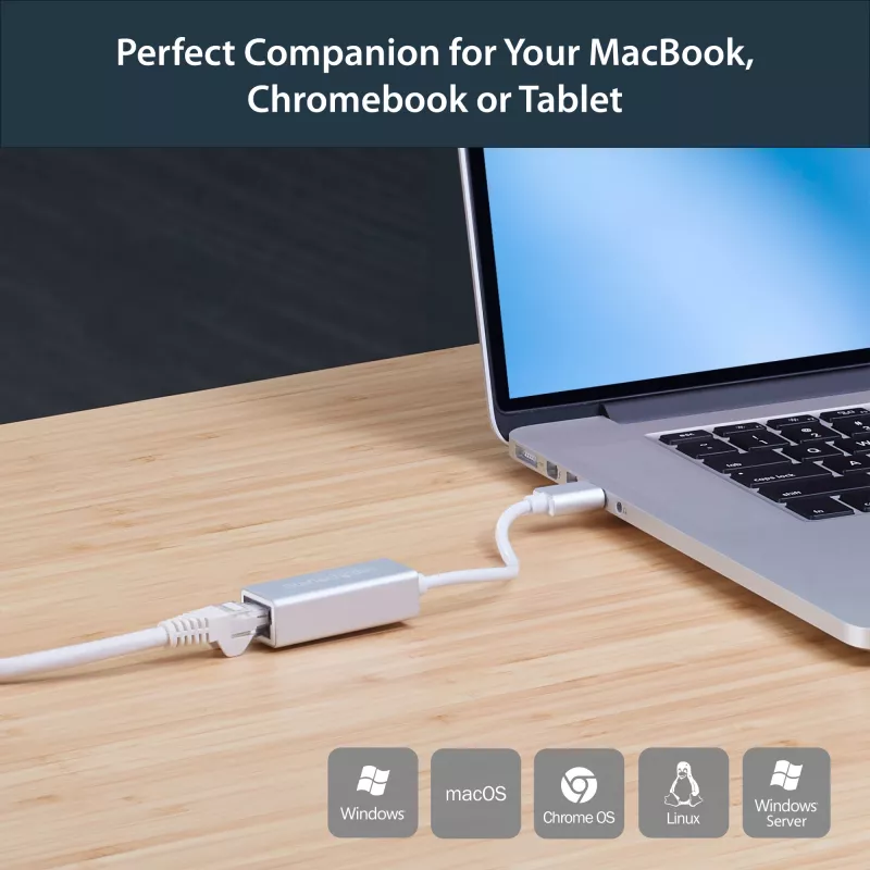 StarTech.com USB 3.0 naar Gigabit netwerkadapter - zilver, bedraad, USB, Ethernet, 2000 Mbit/s, zilver