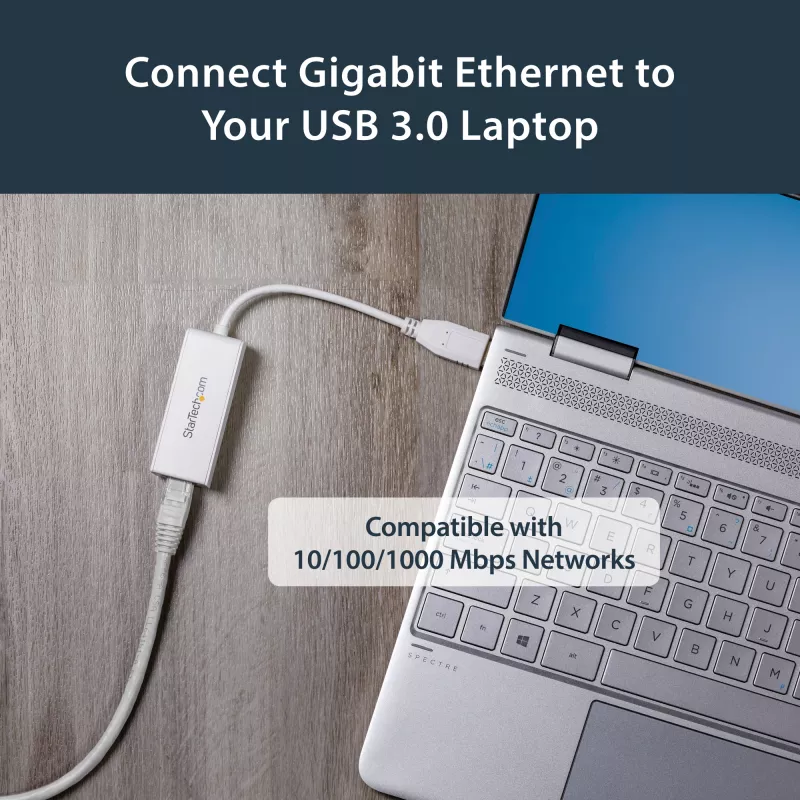 StarTech.com USB 3.0 naar Gigabit Ethernet netwerkadapter, 10/100/1000 Mbit/s, USB naar RJ45, USB naar LAN adapter, USB 3.0 Ethernet adapter (GbE), TAA-conform