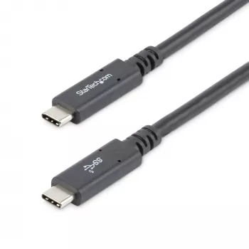StarTech.com 1,8 m USB-C-naar-USB-C-kabel – 5 A, 100 W PD 3.0 – Gecertificeerd voor Chromebook – USB-IF-gecertificeerd – M/M – USB 3.0 5 Gbit/s – USB-C-oplaadkabel – USB Type-C-kabel