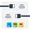 StarTech.com 1,8 m USB-C-naar-USB-C-kabel – 5 A, 100 W PD 3.0 – Gecertificeerd voor Chromebook – USB-IF-gecertificeerd – M/M – USB 3.0 5 Gbit/s – USB-C-oplaadkabel – USB Type-C-kabel