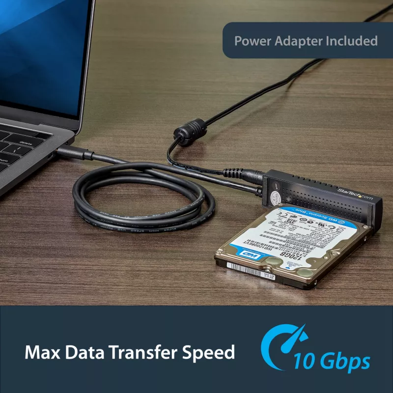 StarTech.com USB 3.1 (10Gbps) adapterkabel voor 2,5-inch/3,5-inch SATA-schijven – USB-C