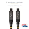 StarTech.com 3ft (1m) USB-C-kabel 10 Gbit/s – USB-IF-gecertificeerde USB-C-kabel – USB 3.1 Type-C-kabel – 100W (5A) Power Delivery laden, DP Alt Mode – USB-C-naar-C-kabel – Laden & synchroniseren