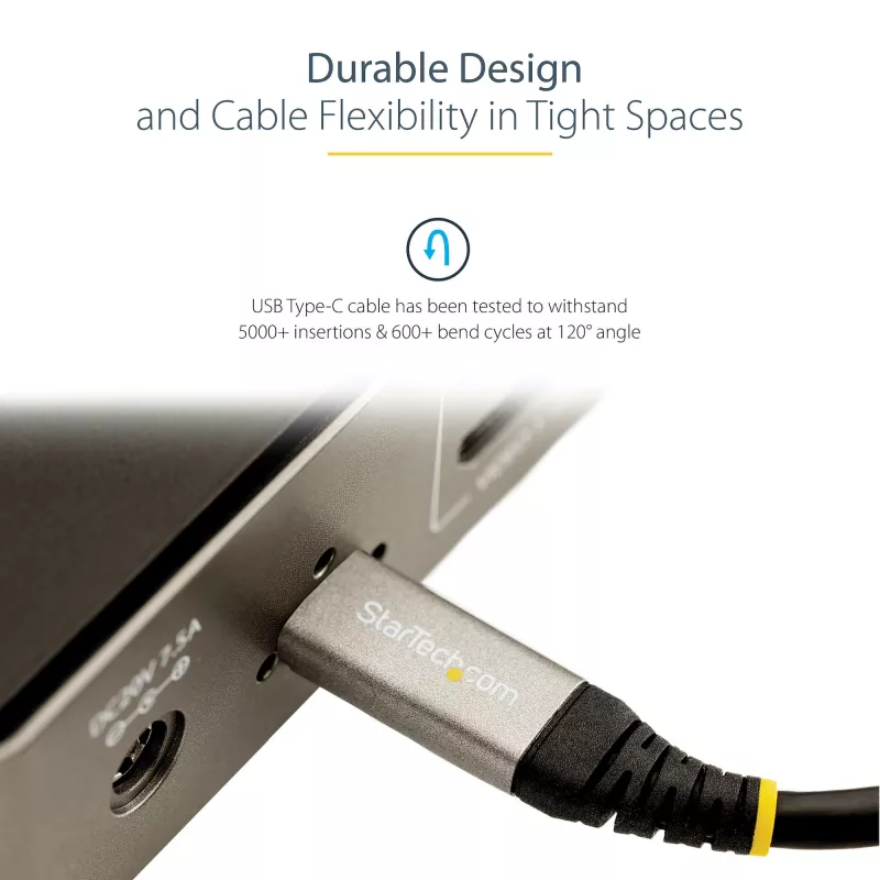 StarTech.com 3ft (1m) USB-C-kabel 10 Gbit/s – USB-IF-gecertificeerde USB-C-kabel – USB 3.1 Type-C-kabel – 100W (5A) Power Delivery laden, DP Alt Mode – USB-C-naar-C-kabel – Laden & synchroniseren