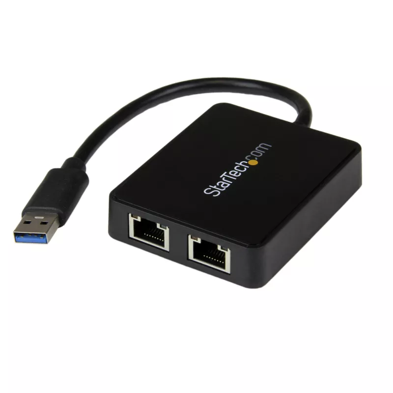 StarTech.com USB 3.0 naar dual-port Gigabit Ethernet adapter NIC met USB-poort