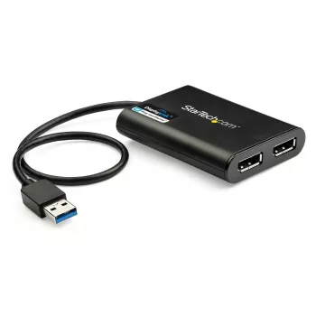 StarTech.com USB 3.0 naar dual DisplayPort adapter – 4K 60Hz, 3.2 Gen 1 (3.1 Gen 1), USB Type-A, DisplayPort-uitgang, 4096 x 2160 pixels