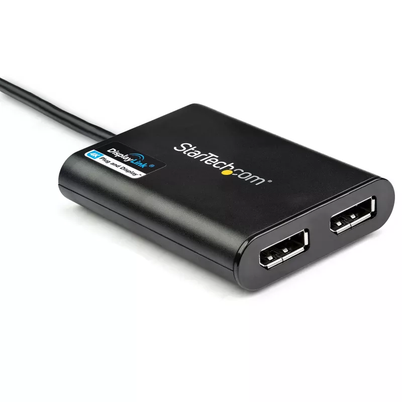 StarTech.com USB 3.0 naar dual DisplayPort adapter – 4K 60Hz, 3.2 Gen 1 (3.1 Gen 1), USB Type-A, DisplayPort-uitgang, 4096 x 2160 pixels