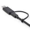 StarTech.com 3ft (1m) USB-C-kabel met USB-A-adapterdongle – Hybride 2-in-1 USB-C-kabel met USB-A – USB-C naar USB-C (10 Gbit/s/100W PD), USB-A naar USB-C (5 Gbit/s) – Ideaal voor hybride dockingstation