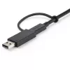 StarTech.com 3ft (1m) USB-C-kabel met USB-A-adapterdongle – Hybride 2-in-1 USB-C-kabel met USB-A – USB-C naar USB-C (10 Gbit/s/100W PD), USB-A naar USB-C (5 Gbit/s) – Ideaal voor hybride dockingstation