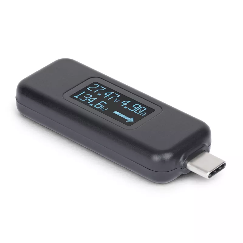 StarTech.com USB-C Power Tester, digitale multimeter, bidirectionele spannings- en stroommeter, tot 240W PD EPR, draagbare USB-C kabel- en poort-vermogensmeter-tester