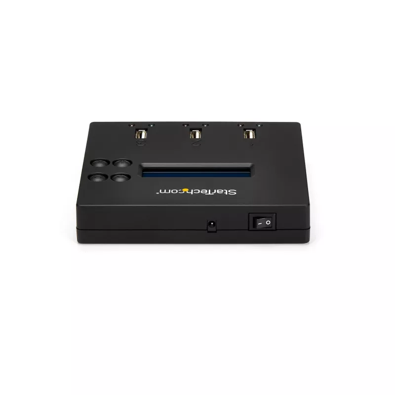 StarTech.com standalone 1-naar-2 USB-stick-duplicator en -wisser, multi-USB-flashdrive-kopieerder, systeem- en bestands- en volledige schijfkopie met 1,5 GB/min, enkelvoudige en 3-pass-verwijdering, LCD-display – TAA