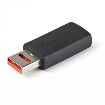StarTech.com veilige oplaad-USB-datablokker-adapter – stekker-naar-bus USB-A alleen-oplaad-adapter – dataloze oplaad-/alleen-stroom-adapter voor telefoon/tablet – datablokkerende USB-beveiligingsadapter
