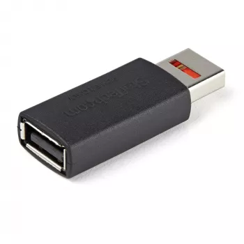 StarTech.com veilige oplaad-USB-datablokker-adapter – stekker-naar-bus USB-A alleen-oplaad-adapter – dataloze oplaad-/alleen-stroom-adapter voor telefoon/tablet – datablokkerende USB-beveiligingsadapter