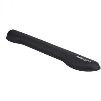 StarTech.com schuim polssteun voor toetsenbord voor ergonomische typondersteuning – gevoerd antislip toetsenbordkussen – pols-, hand- en armsteun voor laptop- of desktopcomputertoetsenbord – zachte zwarte nylon rustondersteuning