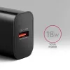 Axagon ACU-QC18 QC 3.0 1× UITGANG wandlader 18W, binnen, AC, zwart