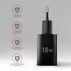Axagon ACU-QC18 QC 3.0 1× UITGANG wandlader 18W, binnen, AC, zwart