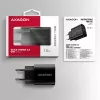 Axagon ACU-QC18 QC 3.0 1× UITGANG wandlader 18W, binnen, AC, zwart