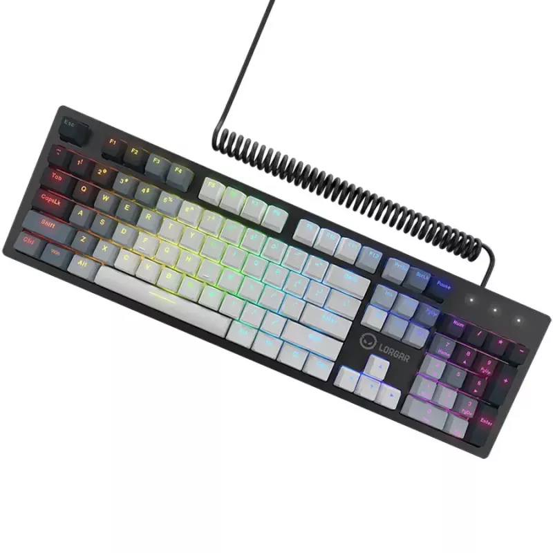 Mechanisch toetsenbord LORGAR Azar 514 wit met RGB-achtergrondverlichting, ENG-layout