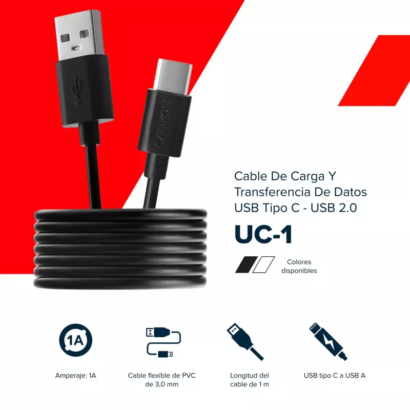 USB-kabel Canyon CNE-USBC1W