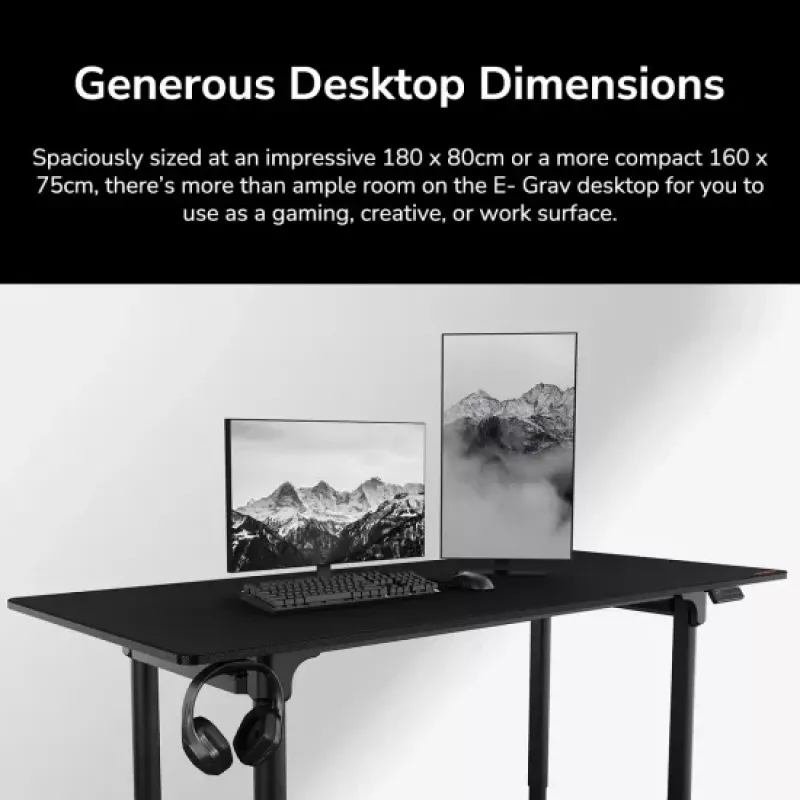 Bureau COUGAR Gaming E-GRAV 180 zwart rechthoekig carbon 180x80cm