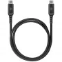 DEQSTER nylon-oplaadkabel USB-C naar USB-C, 1 m, USB C, USB C, 5 Gbit/s, zwart