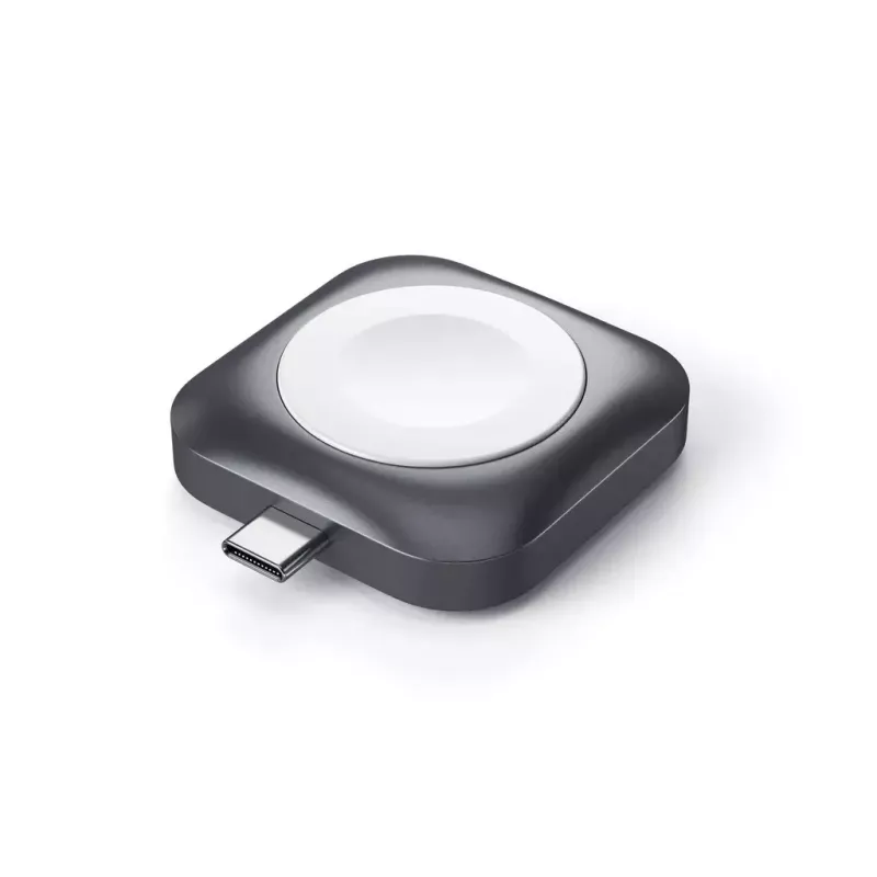 Oplaadstation Satechi ST-TCMCAWM smartwatch zwart zilver wit aluminium