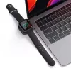 Oplaadstation Satechi ST-TCMCAWM smartwatch zwart zilver wit aluminium