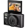 Easypix V64 Flip 20203 compacte digitale camera, 64 MP, 4K-video, uitklapbaar scherm van 3 inch, 18x digitale zoom, WiFi