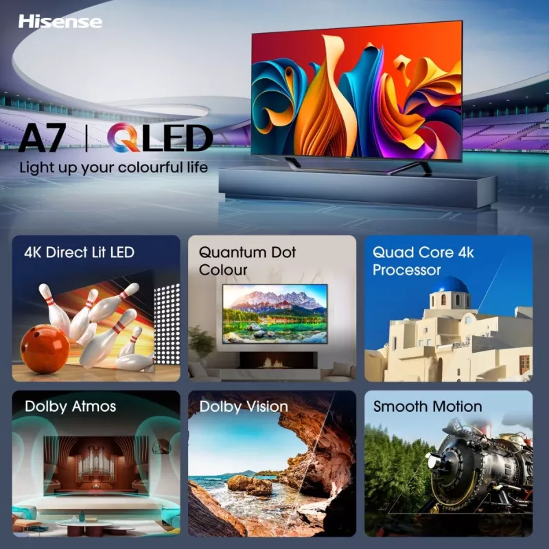 TV Hisense 55A7NQ 55 inch 4K Ultra HD QLED 3840 x 2160